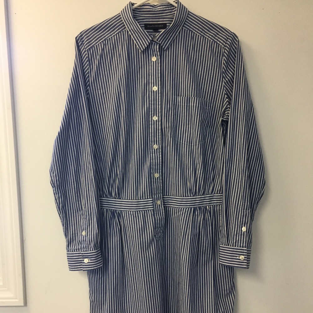 Banana Republic - Striped Shirt Dress